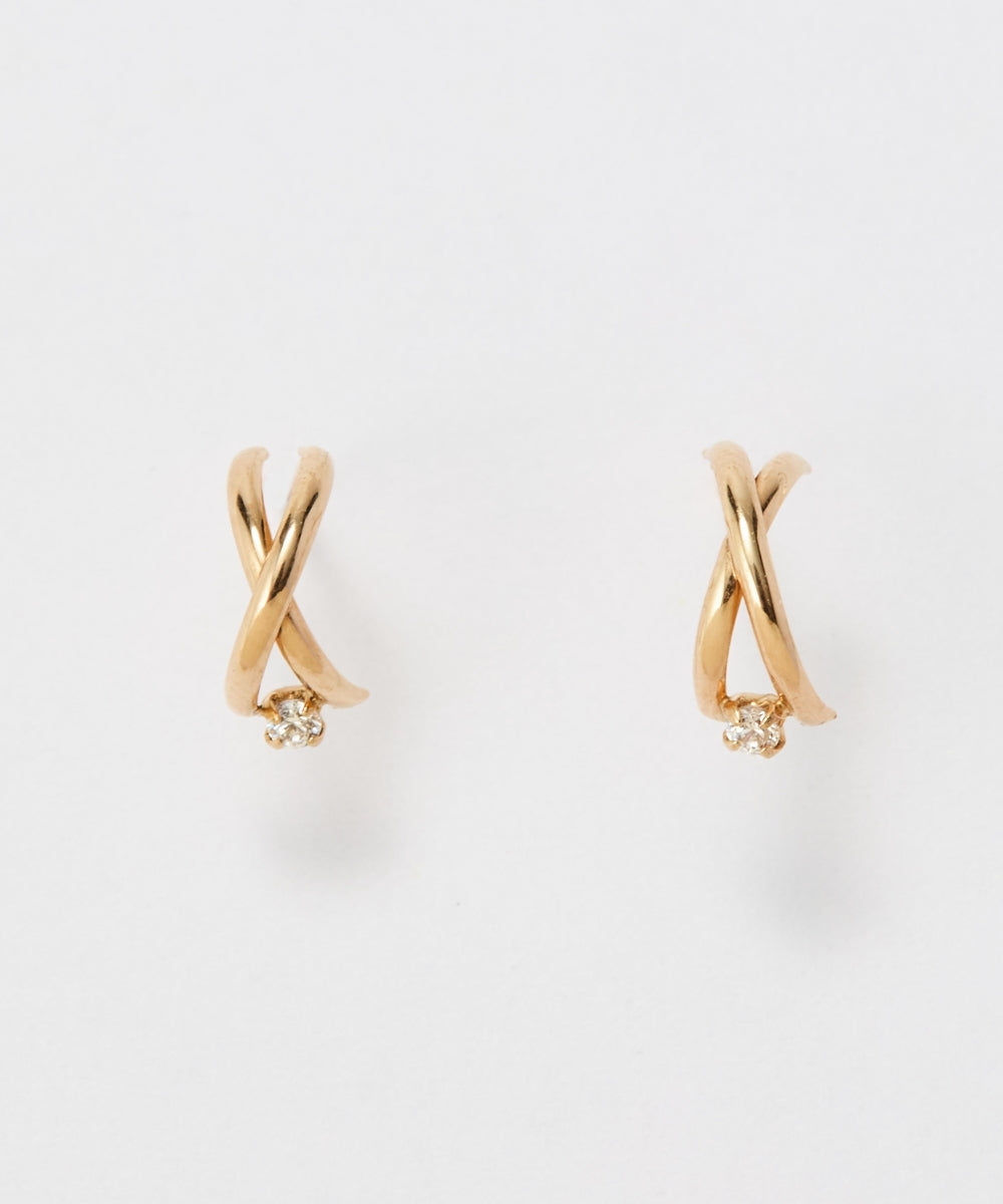 【美品】4°C K10 色石 ピアス ギフトボックス スウィング 10金 美品】4°C K10 色石 ピアス ギフトボックス スウィング 10金