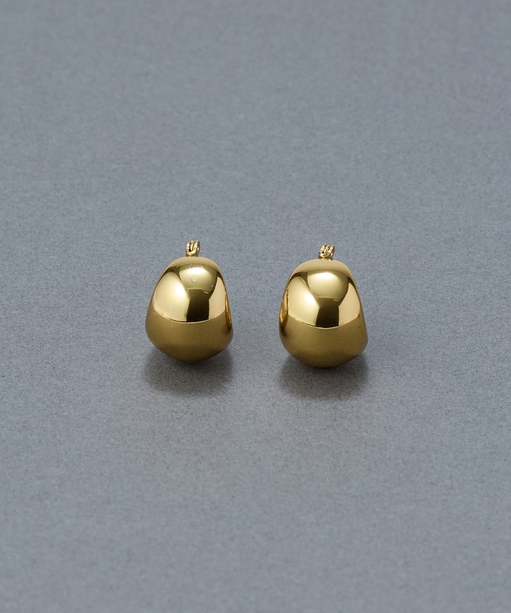 ドームメタルフープピアス