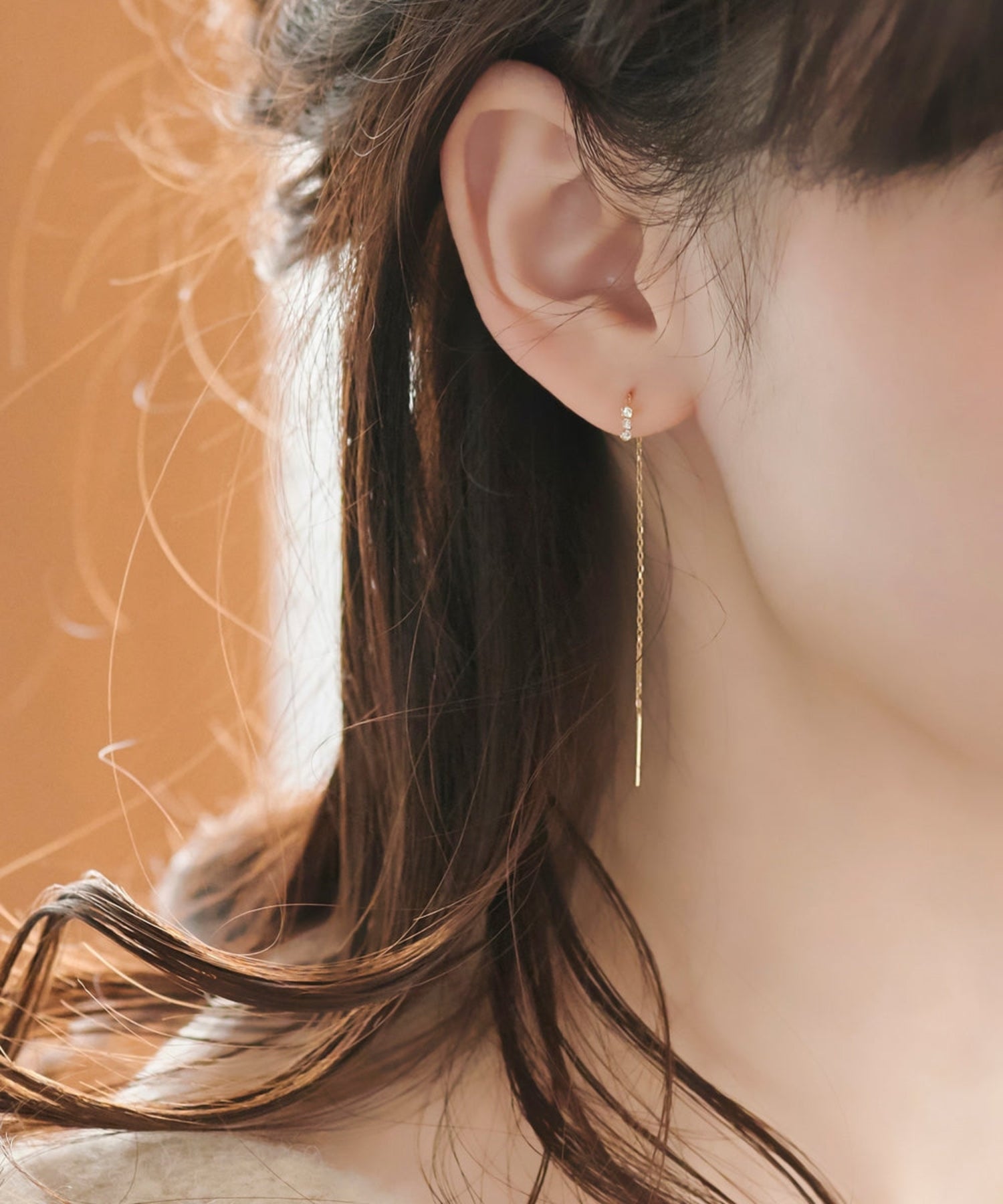 Phoebe/フィービィー】【K10】スウィングビジューアメリカンピアス 