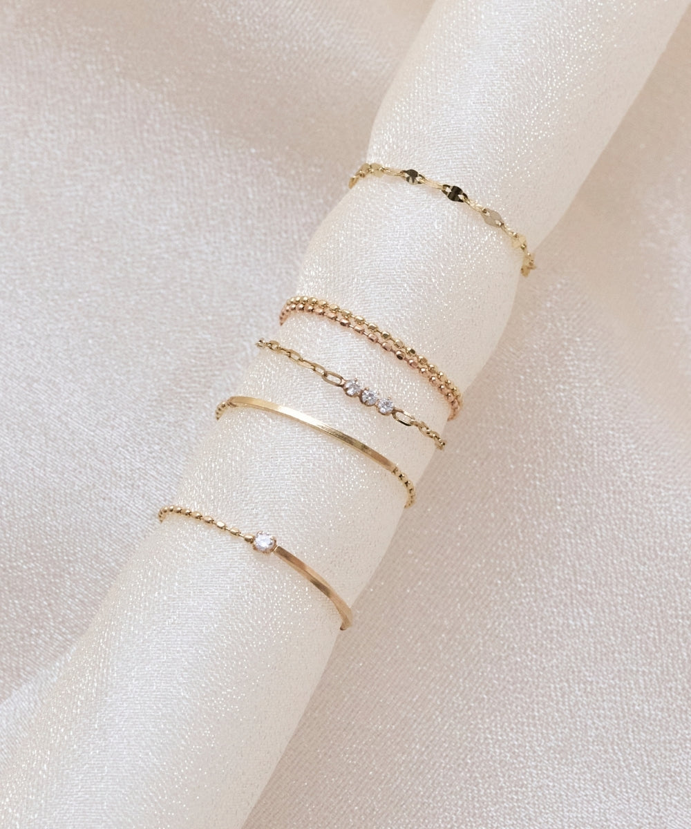 k10刻印　カットボールチェーンブレスレット【25日まで】 K18 カット ボール チェーン ブレスレット[] K18 Cut Ball Chain