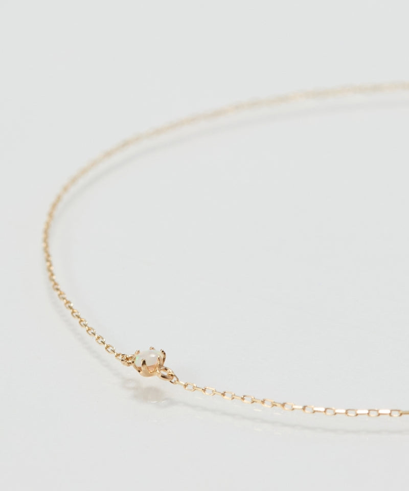 【K10】一粒天然石ブレスレット/BOX付き