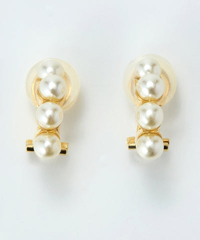 【シリーズ累計販売15000点突破！】【痛くないシリーズ】ノーブルパールエアリーイヤリング