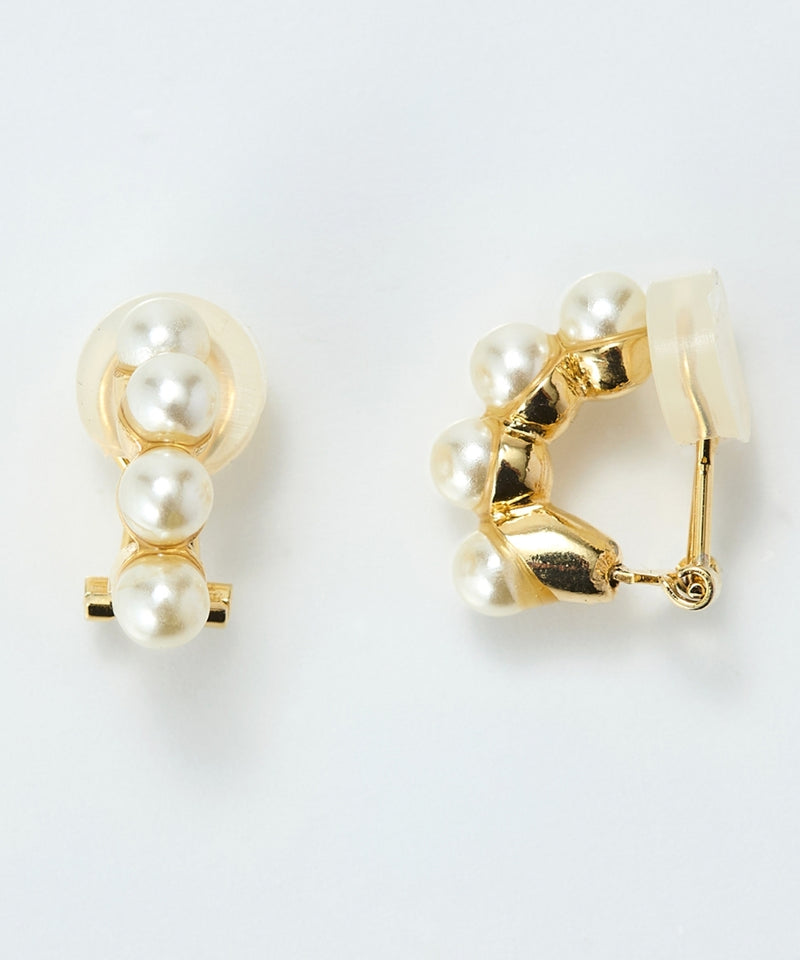 【シリーズ累計販売15000点突破！】【痛くないシリーズ】ノーブルパールエアリーイヤリング