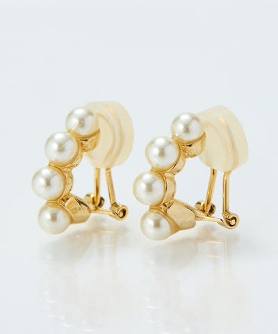 【シリーズ累計販売15000点突破！】【痛くないシリーズ】ノーブルパールエアリーイヤリング