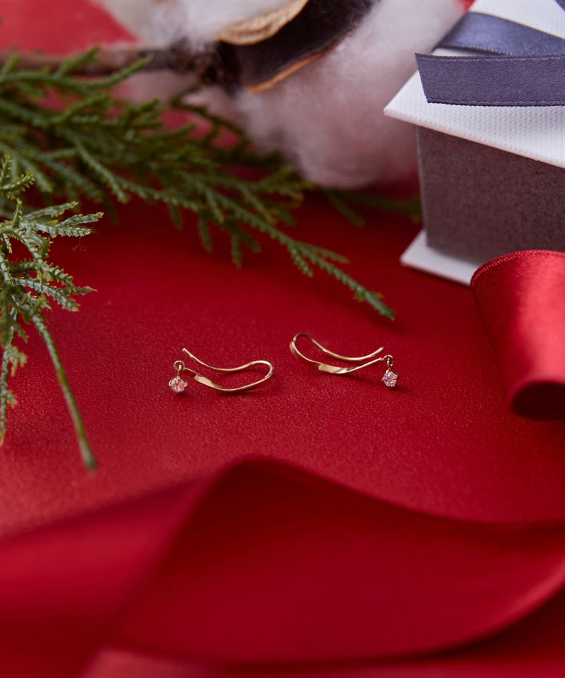 【K10】スウィングビジューピアス&イヤリング