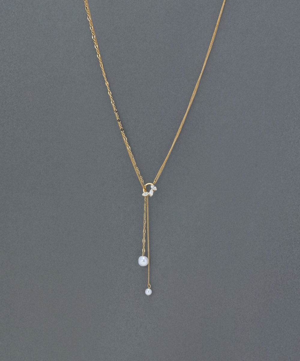 2wayアレンジパールラリエットネックレス