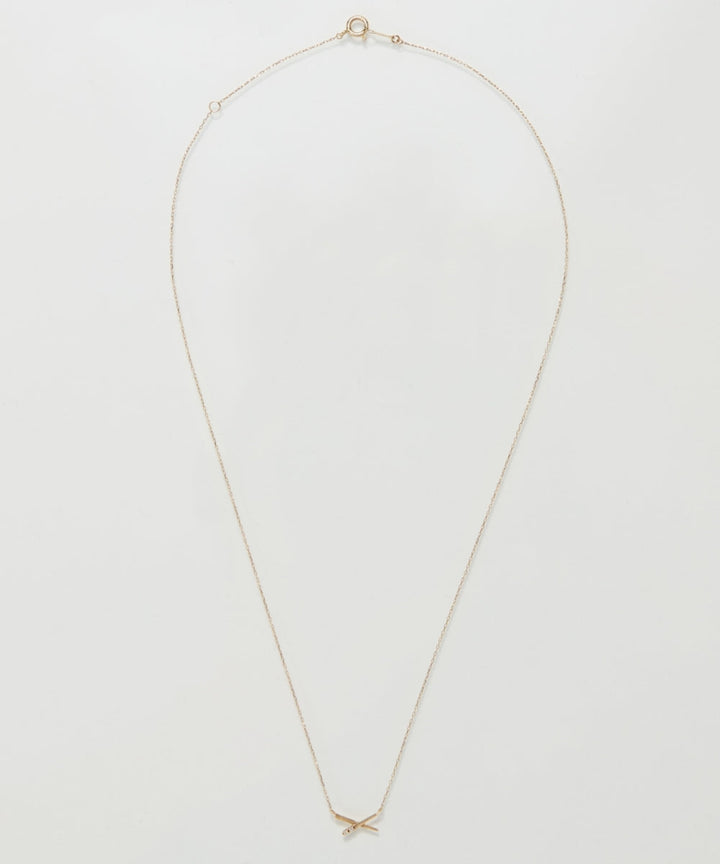 【Kyuさま専用】phoebe フィービー K10 ハートネックレス ゴールド Phoebe/フィービィー】【K10】プレシャスクロスダイヤモンドネックレス
