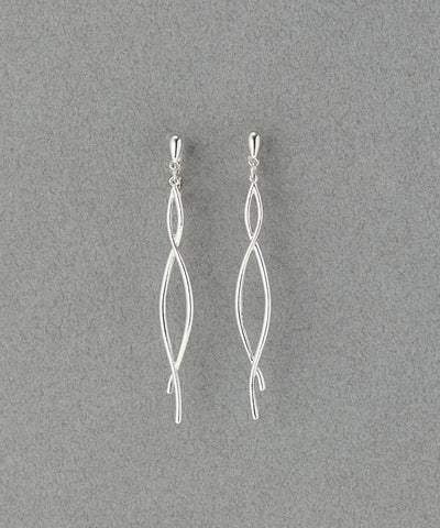 【金属アレルギー対応】【痛くないシリーズ】スウィングクリスタルループフィットイヤリング