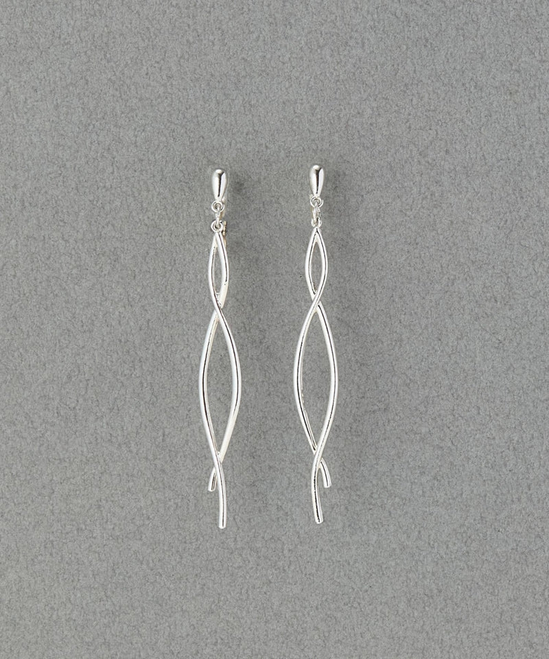 【金属アレルギー対応】【痛くないシリーズ】スウィングクリスタルループフィットイヤリング