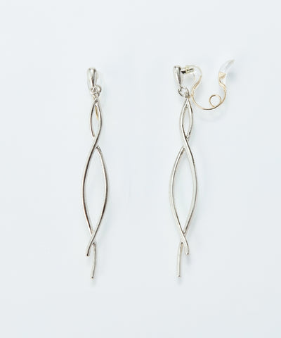 【金属アレルギー対応】【痛くないシリーズ】スウィングクリスタルループフィットイヤリング