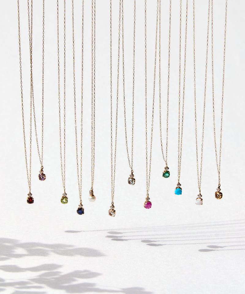 【K10】ジュエルラック誕生石ネックレス　BOX付き