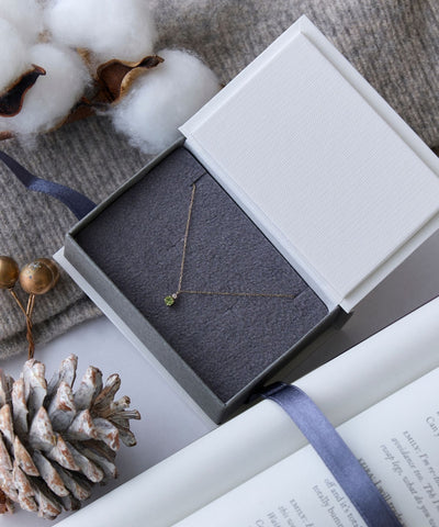 【K10】ジュエルラック誕生石ネックレス　BOX付き