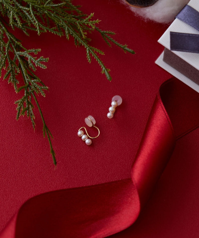 【K10】ノーブルパールイヤリング/BOXつき