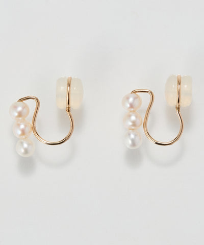 【K10】ノーブルパールイヤリング/BOXつき