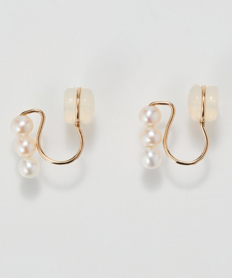 【K10】ノーブルパールイヤリング/BOXつき