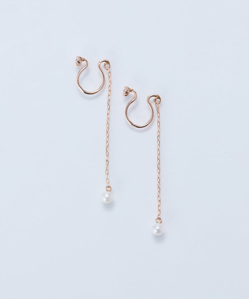 【K10RG】リバーシブル2wayスウィングイヤリング/BOX＆ショッパーつき