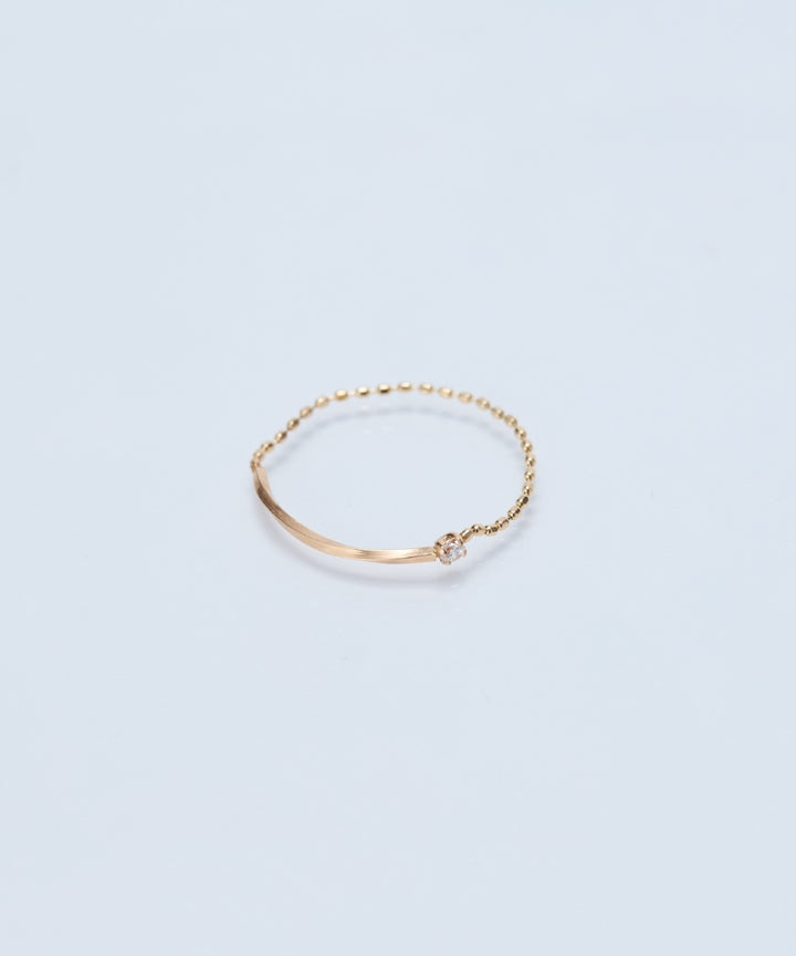 Phoebe/フィービィー】【K10】プレートビジューチェーンリング – JEWEL