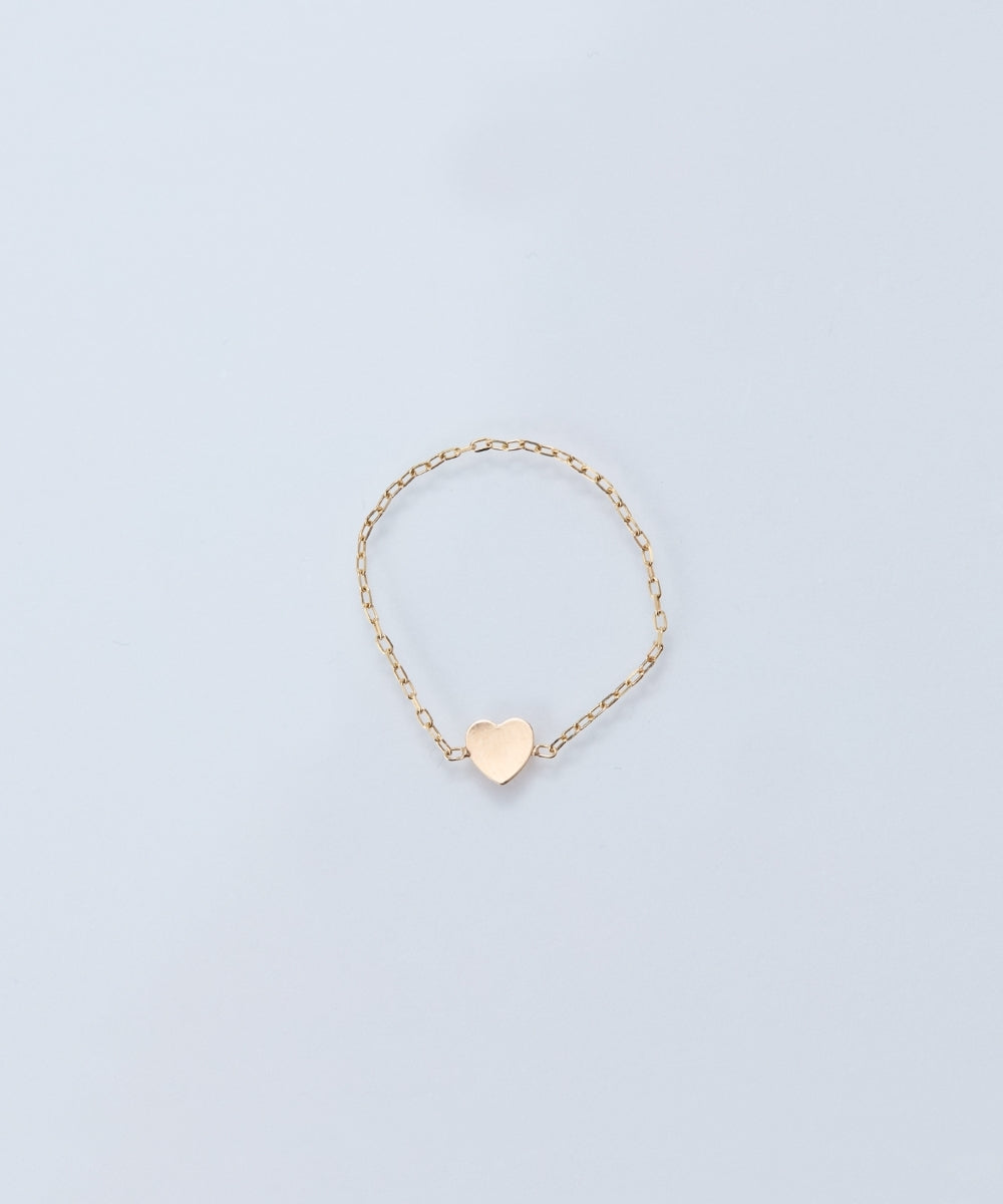 【K10】ハートチェーンリング/BOXつき