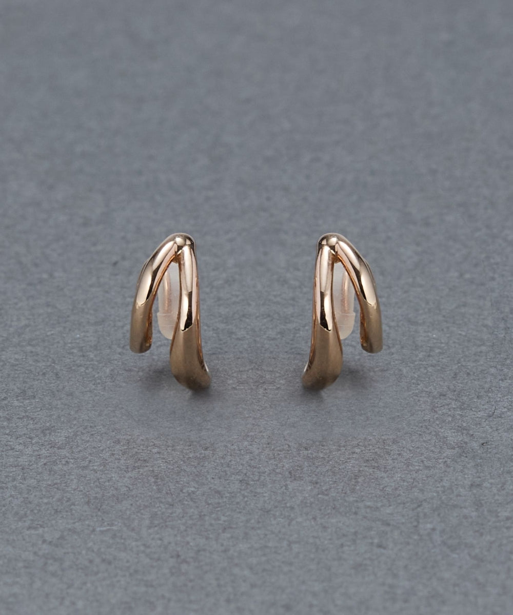 [予約]【金属アレルギー対応】【痛くないシリーズ】ダブルフープライトフィットイヤリング