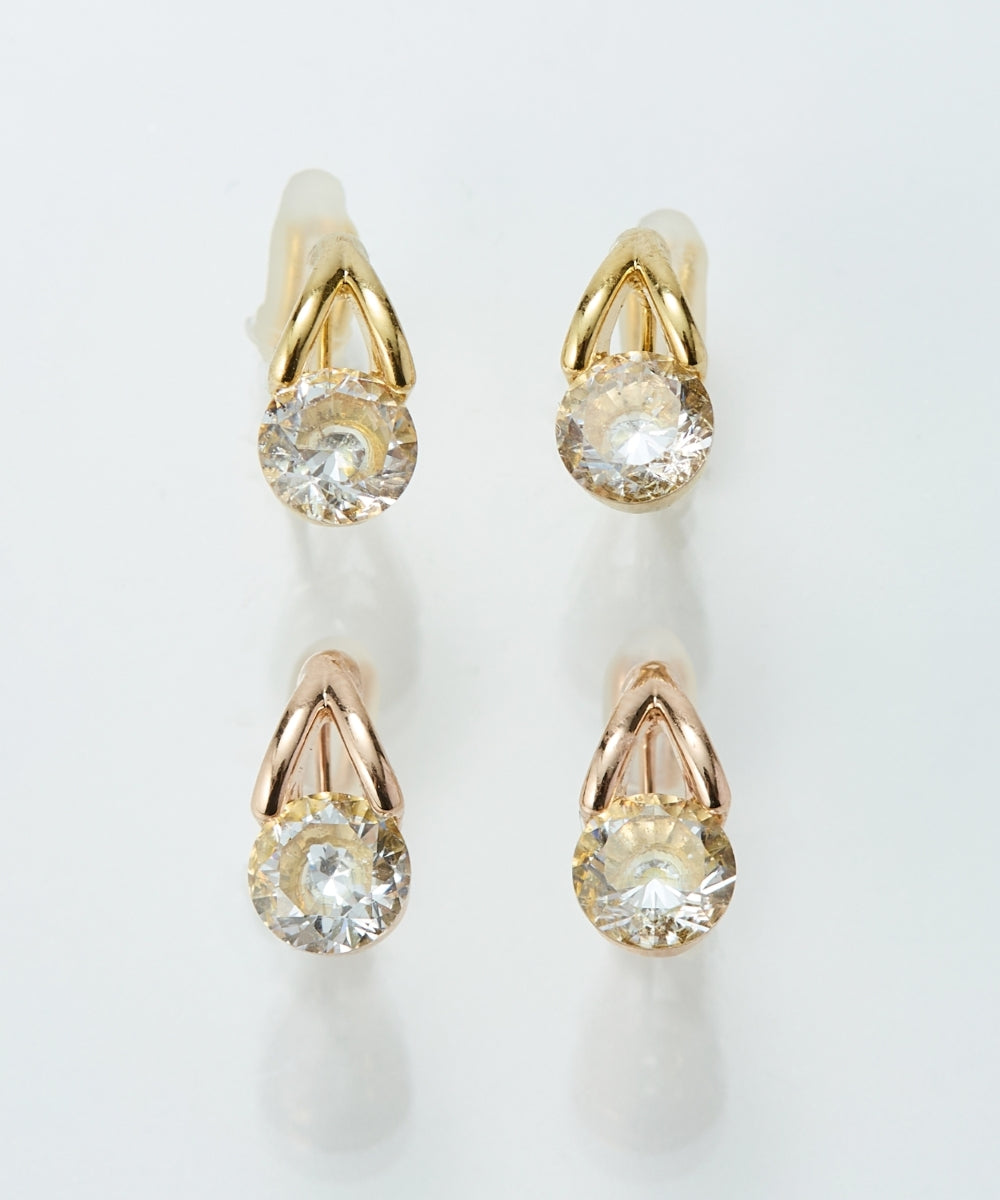 【金属アレルギー対応】【痛くないシリーズ】ルーセントビジューライトフィットイヤリング