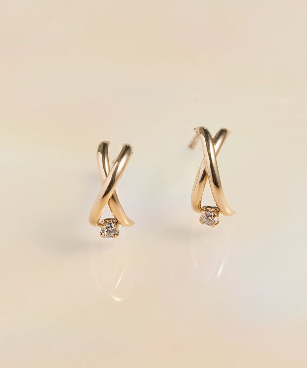 カッパ　ピアス モードを纏う｜コッパーカルサイトオブシディアンのピアス｜silver925