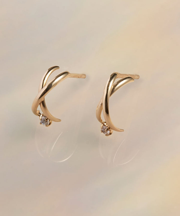 K10 】クロッシングビジューピアス/BOX＆ショッパーつき – JEWEL ADDICT