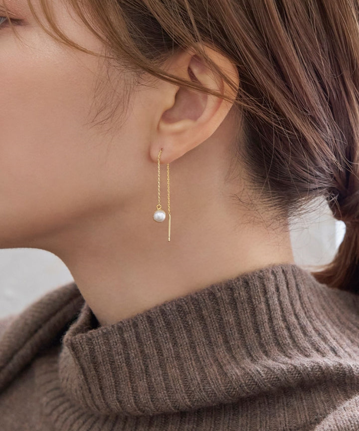 極美品 K10YG 両耳 アメリカンピアス（Phoebe） K10】ロンバスカットアメリカンピアス / Phoebe | ファッション