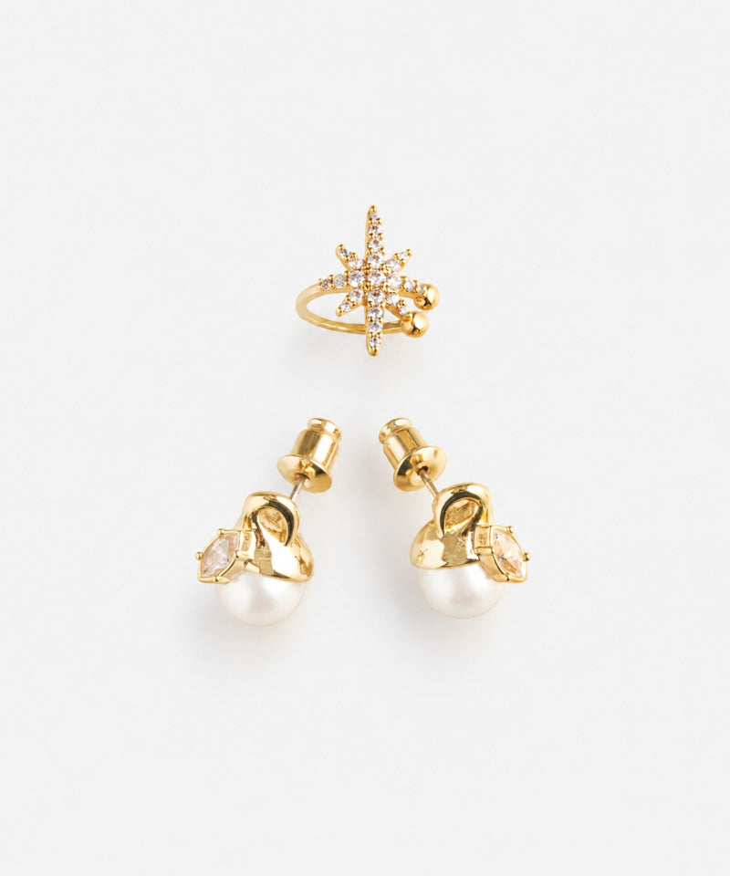 【限定セット】ロマンティックスノーピアス&イヤーカフ -SET A-