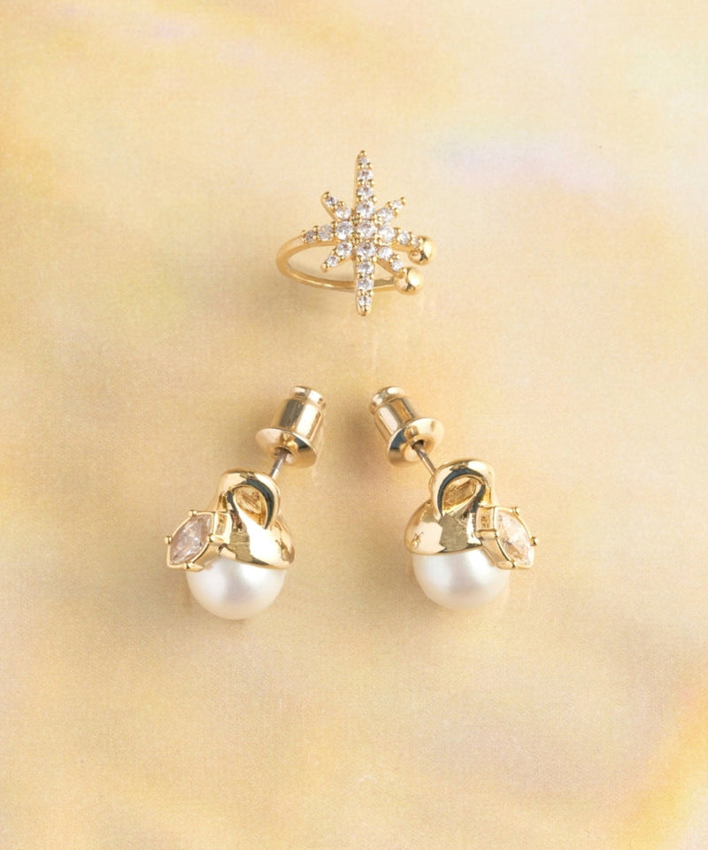 【限定セット】ロマンティックスノーピアス&イヤーカフ -SET A-