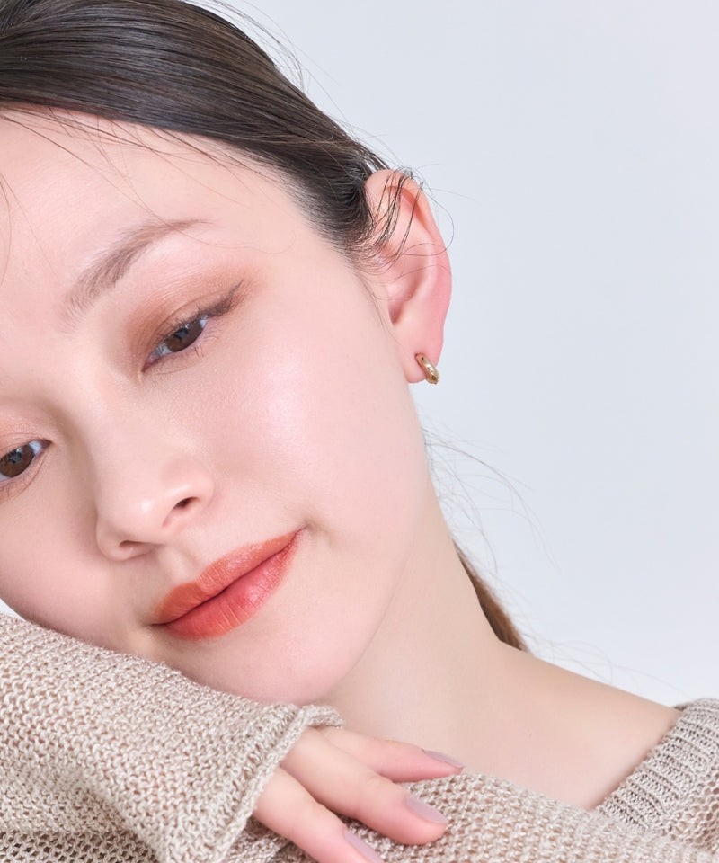 【金属アレルギー対応】シンプルフープスナップイヤリング