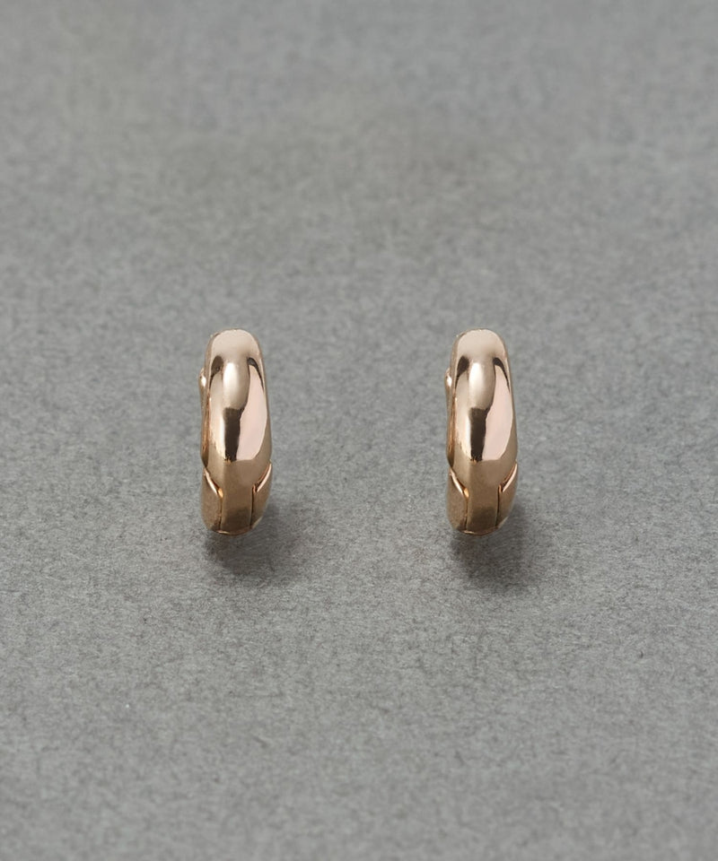 【金属アレルギー対応】シンプルフープスナップイヤリング