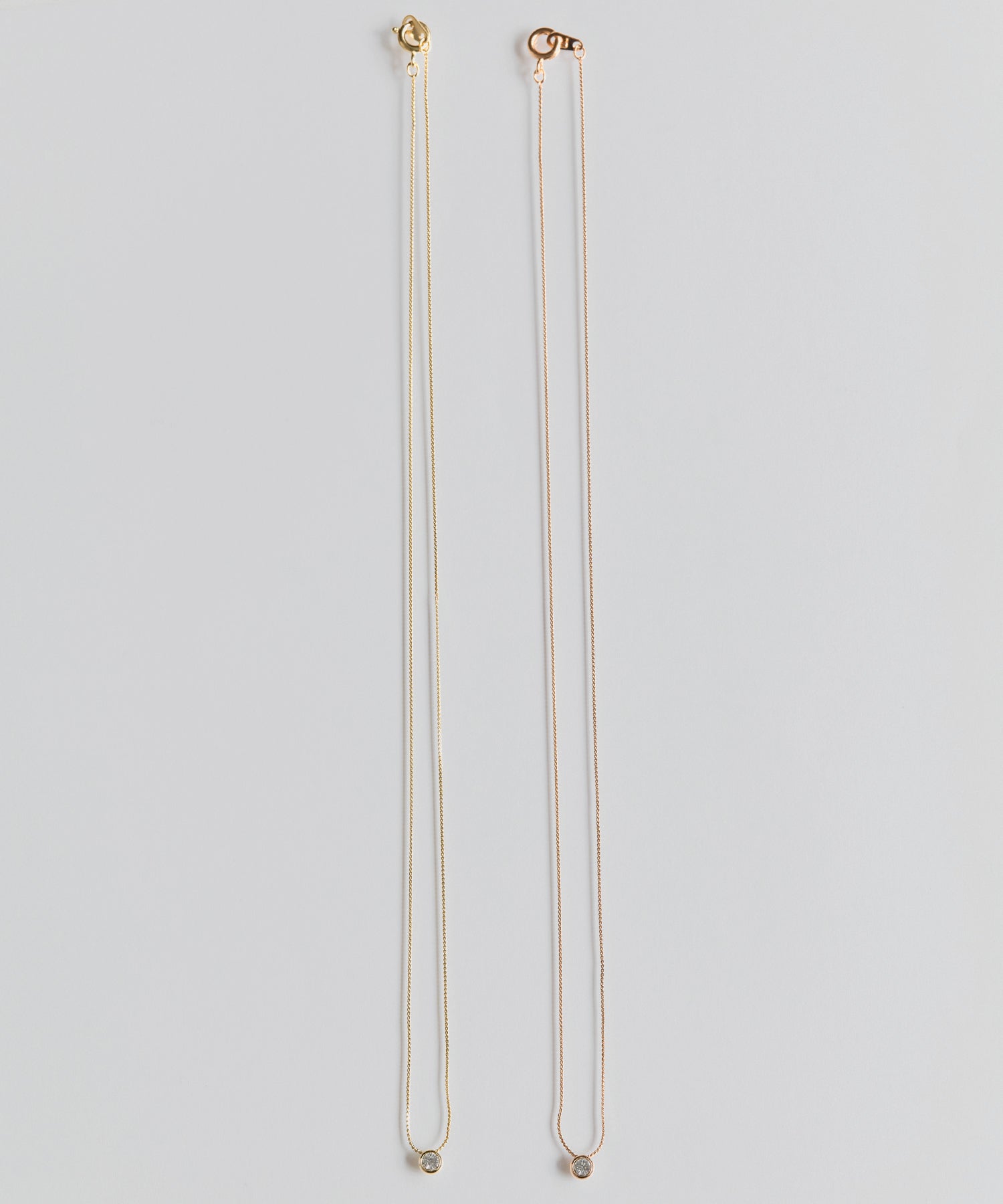 【金属アレルギー対応】シャインベゼルセッティングネックレス