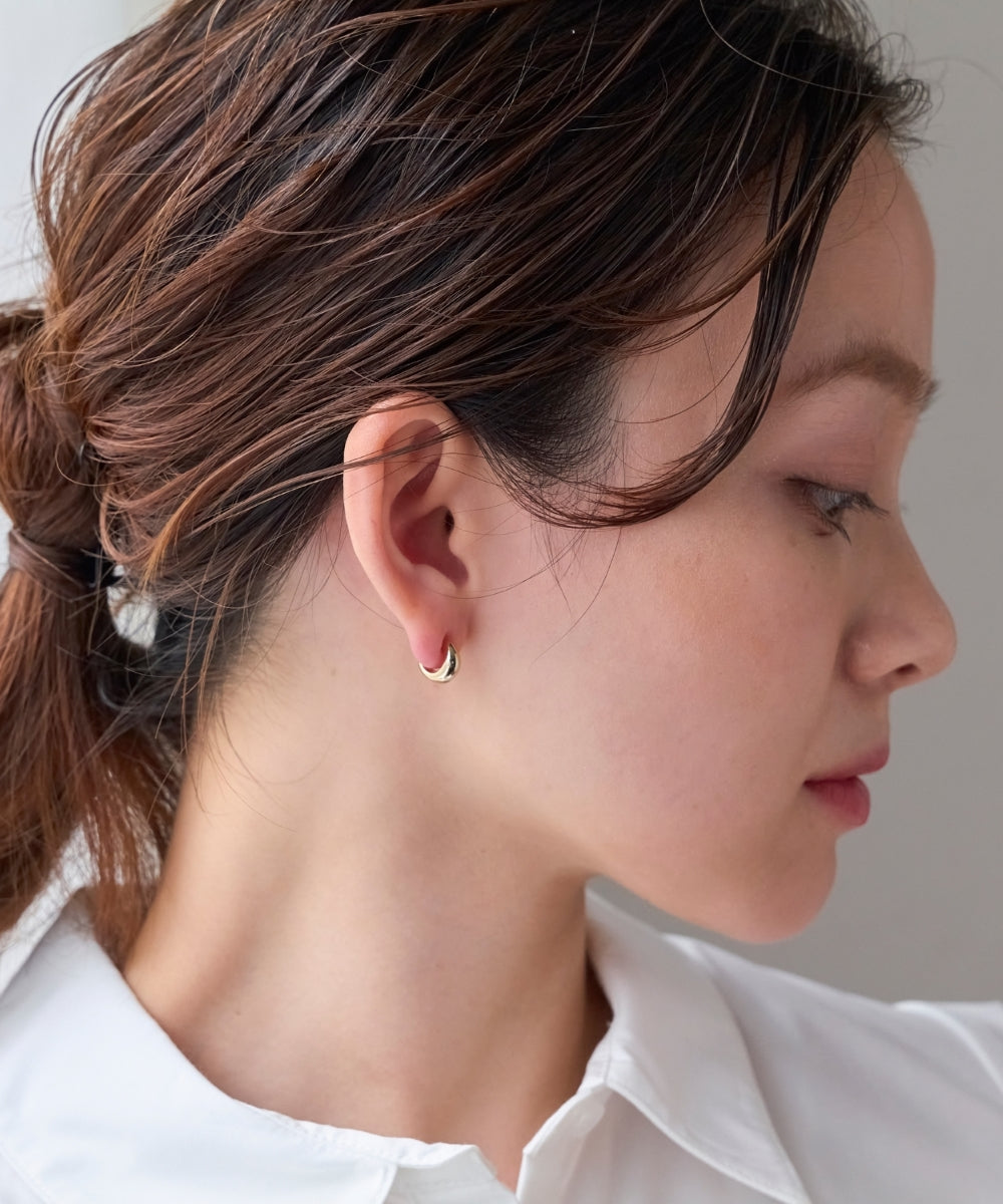 ピアス　　プロファイルウレタンセミダブル　カバー付き Phoebe/フィービィー】【金属アレルギー対応】ぷっくりフープ