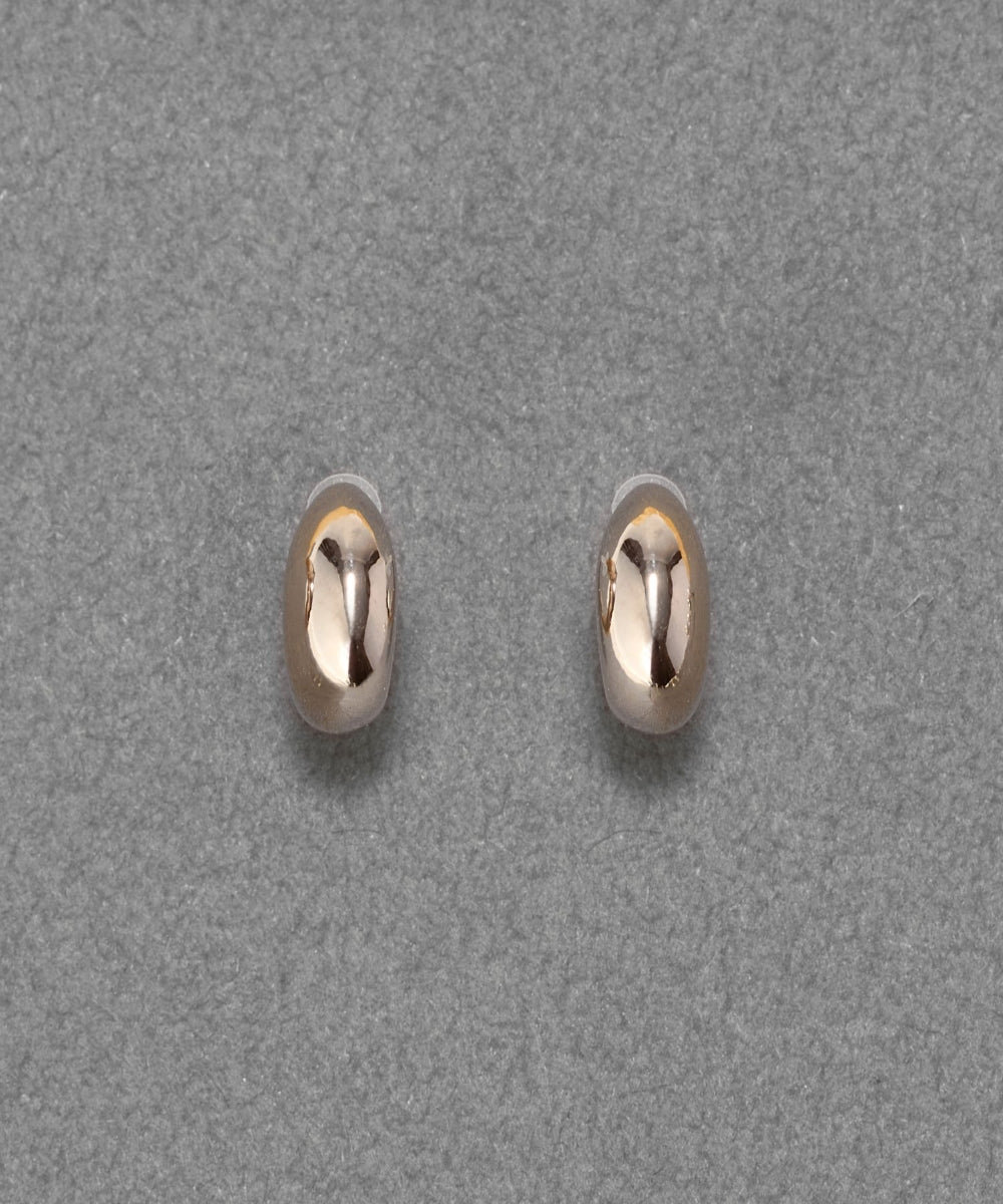 【金属アレルギー対応】ぷっくりフープセラミックピアス