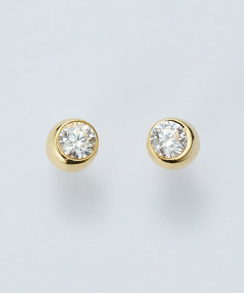 【金属アレルギー対応】ムーンライトビジューセラミックピアス