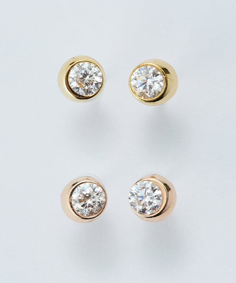 【金属アレルギー対応】ムーンライトビジューセラミックピアス