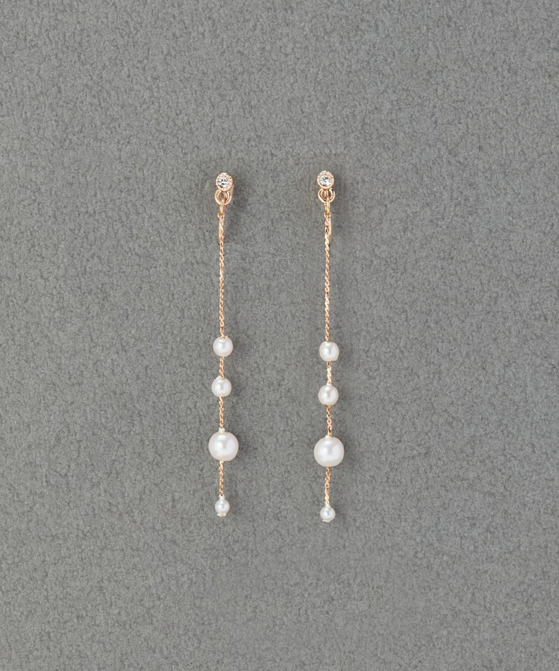 【金属アレルギー対応】【痛くないシリーズ】ドリッピングパールライトフィットイヤリング