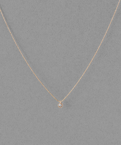 【金属アレルギー対応】プチベゼルストーンネックレス