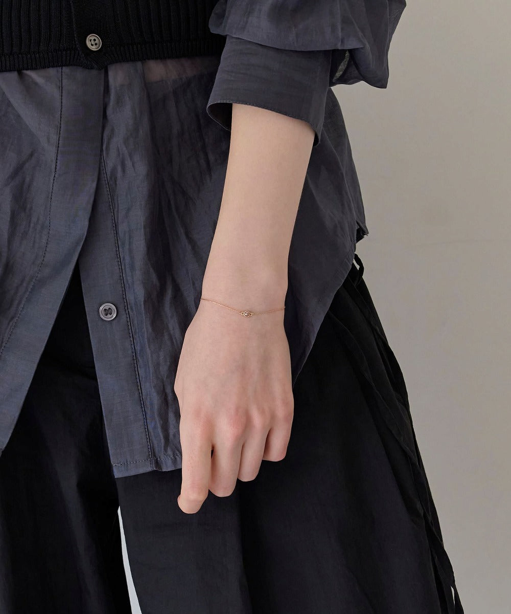 プチベゼルストーンブレスレット