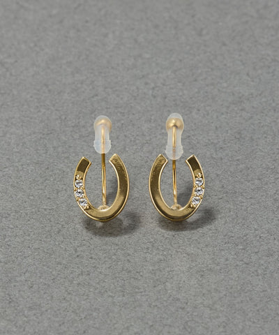 【痛くないシリーズ/金属アレルギー対応】ハンサムホースシューライトフィットイヤリング