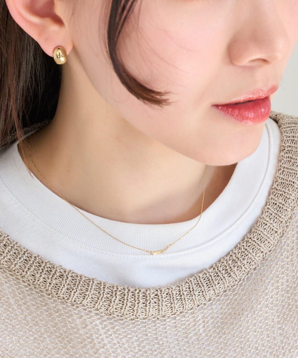 ストレートバービジューネックレス