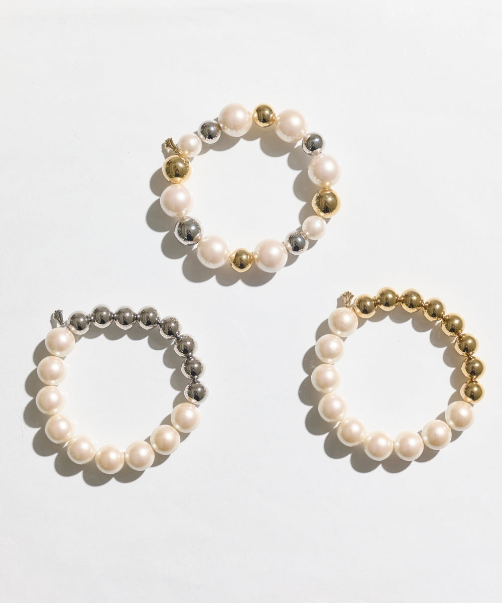 メタルパールブレスレット