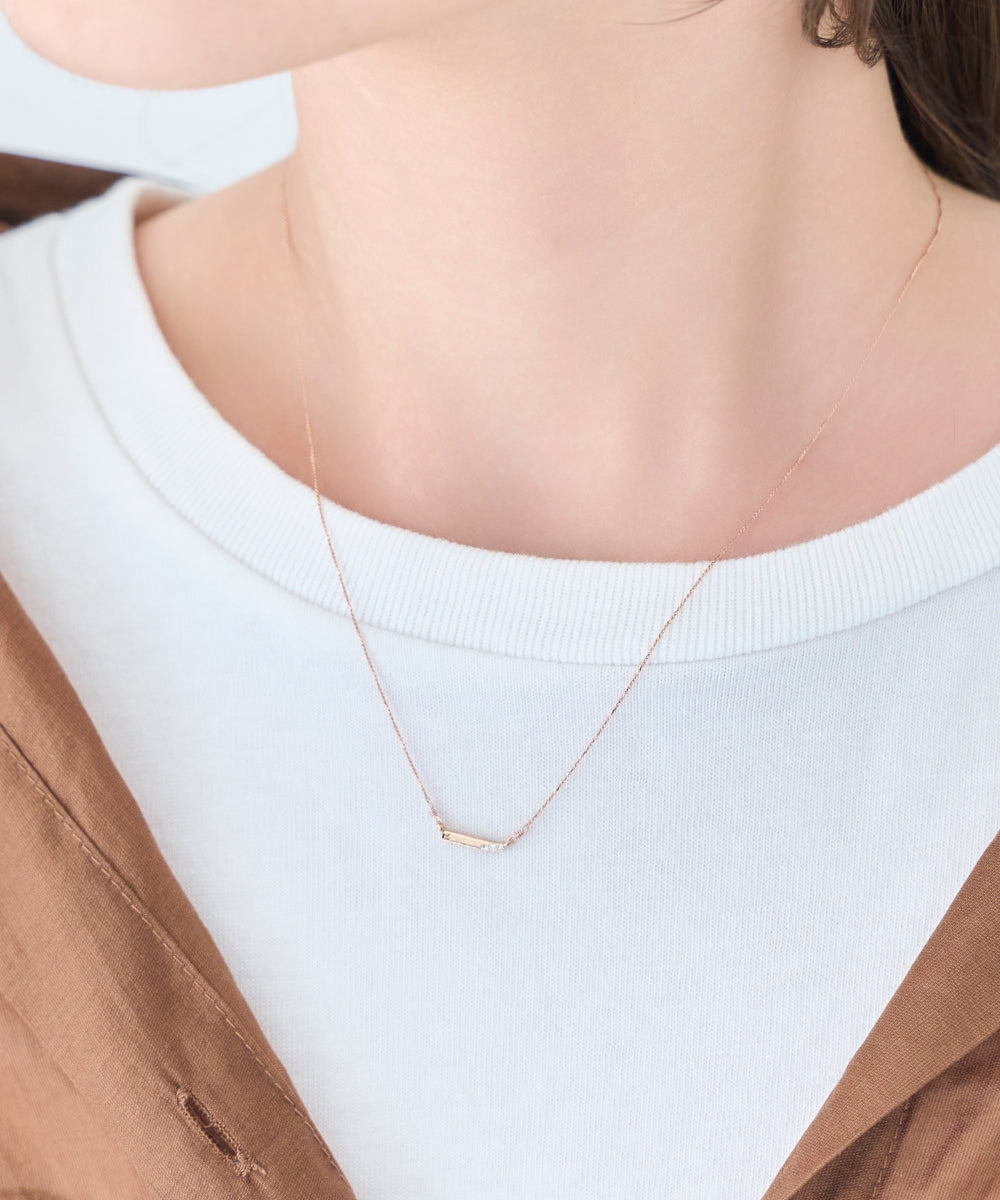 <新色>【金属アレルギー対応】ストレートバービジューネックレス