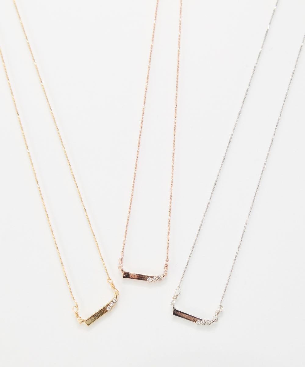 <新色>【金属アレルギー対応】ストレートバービジューネックレス