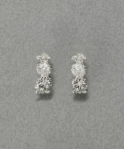 【金属アレルギー対応】マーガレットフラワーフープピアス
