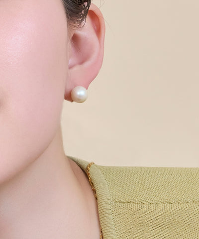 【痛くないシリーズ/金属アレルギー対応】パールリウムライトフィットイヤリング/一粒パール/サージカルステンレス