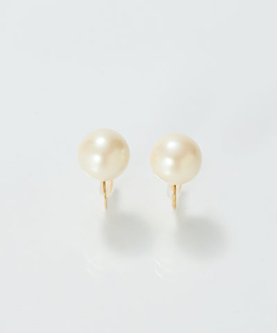 【痛くないシリーズ/金属アレルギー対応】パールリウムライトフィットイヤリング/一粒パール/サージカルステンレス