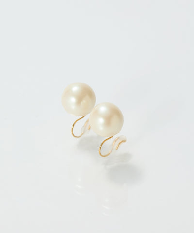 【痛くないシリーズ/金属アレルギー対応】パールリウムライトフィットイヤリング/一粒パール/サージカルステンレス