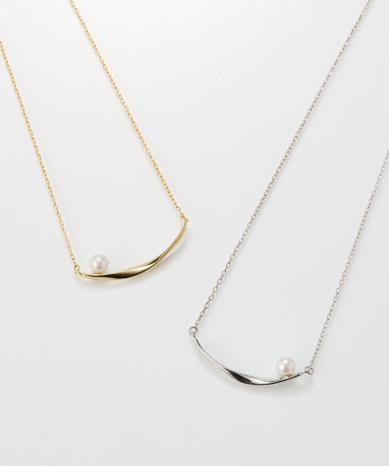 【金属アレルギー対応】スライヴパールネックレス/全長:43～46cm/ニッケルフリー