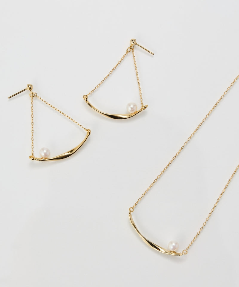 【金属アレルギー対応】スライヴパールネックレス/全長:43～46cm/ニッケルフリー